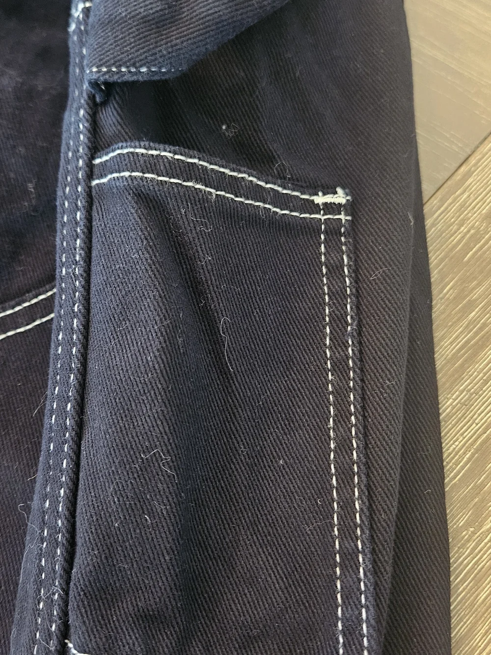 Men's FORD Black Workwear Jeans with Contrasting Stitching